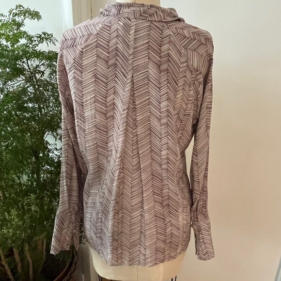 M.M. Lafleur Bridget Blouse Silk Fine Herringbone  Size XS - Picture 5 of 7